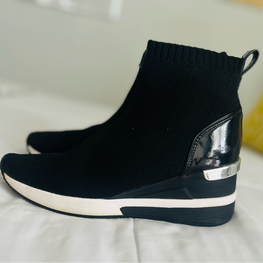 Michael Kors Black and Silver Women's Sneakers